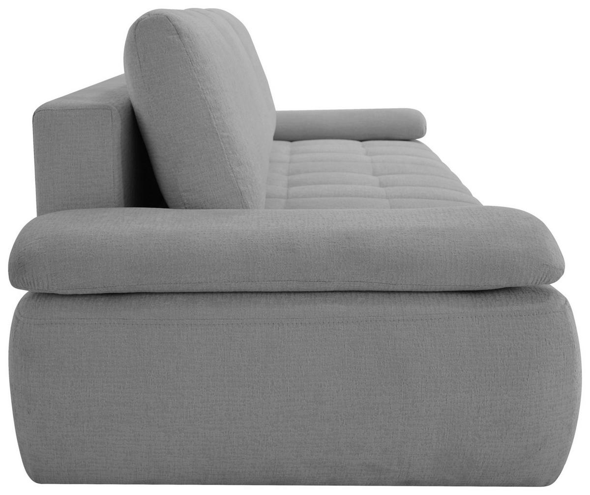 Schlafsofa Madox Hellgrau B: 255 cm - Hellgrau/Schwarz, Design, Textil (255/89/109cm) - MID.YOU