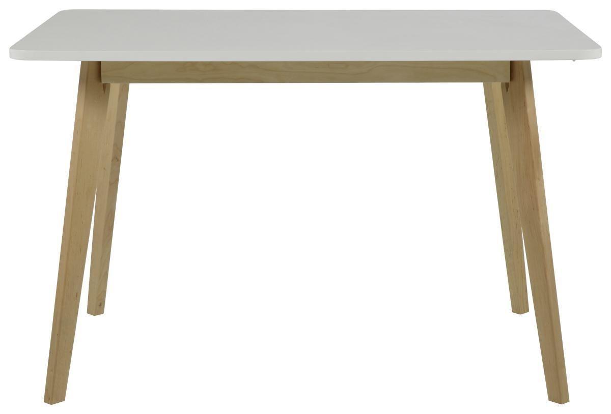 Esstisch Echtholz Raven 120x80 cm Weiß/Birke - Birkefarben/Weiß, KONVENTIONELL, Holz (120/80/75,5cm) - MID.YOU