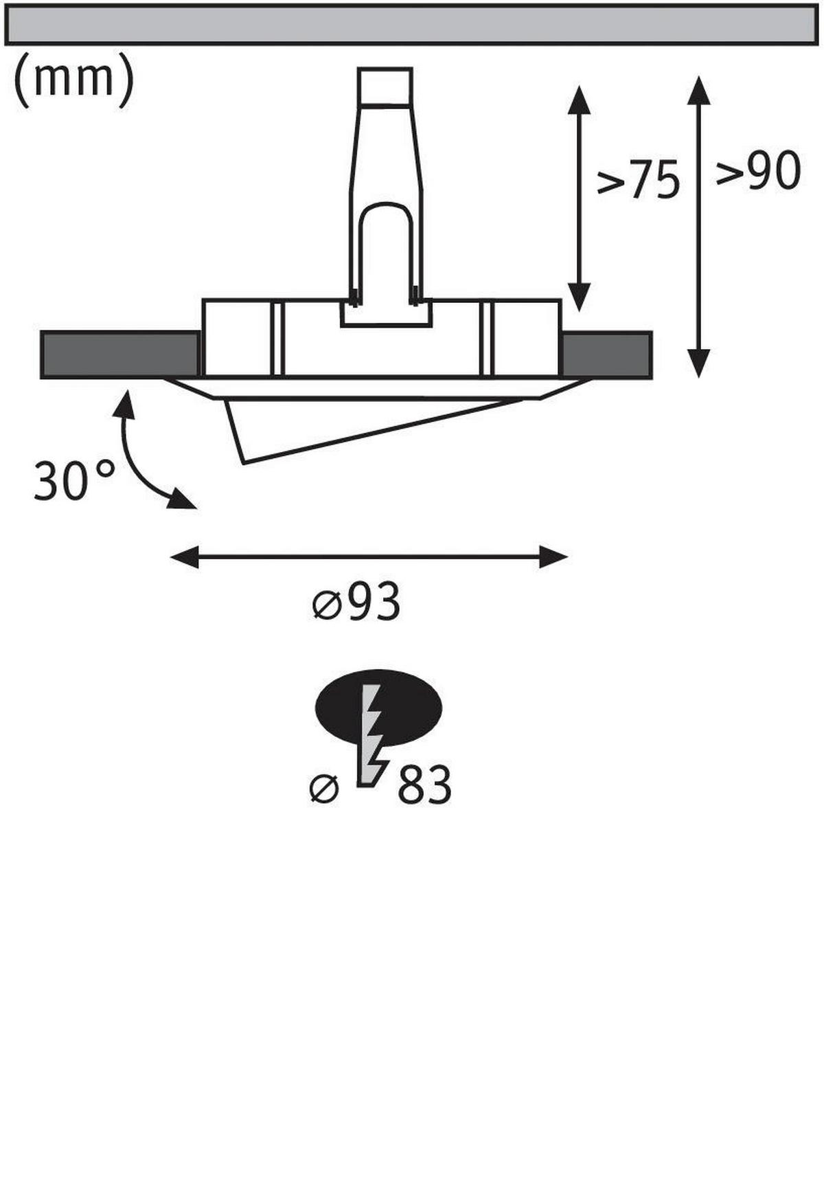 Led-deckenleuchte Ø 9,3 Cm 3-Flammig, Rund - Basics (9,3cm) - Paulmann