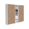 Office Edition B: 212,9 cm Eichefarben/Weiß - Eichefarben/Weiß, MODERN, Holzwerkstoff (212,9/185,6/33cm) - MID.YOU