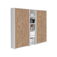 Office Edition B: 212,9 cm Eichefarben/Weiß - Eichefarben/Weiß, MODERN, Holzwerkstoff (212,9/185,6/33cm) - MID.YOU