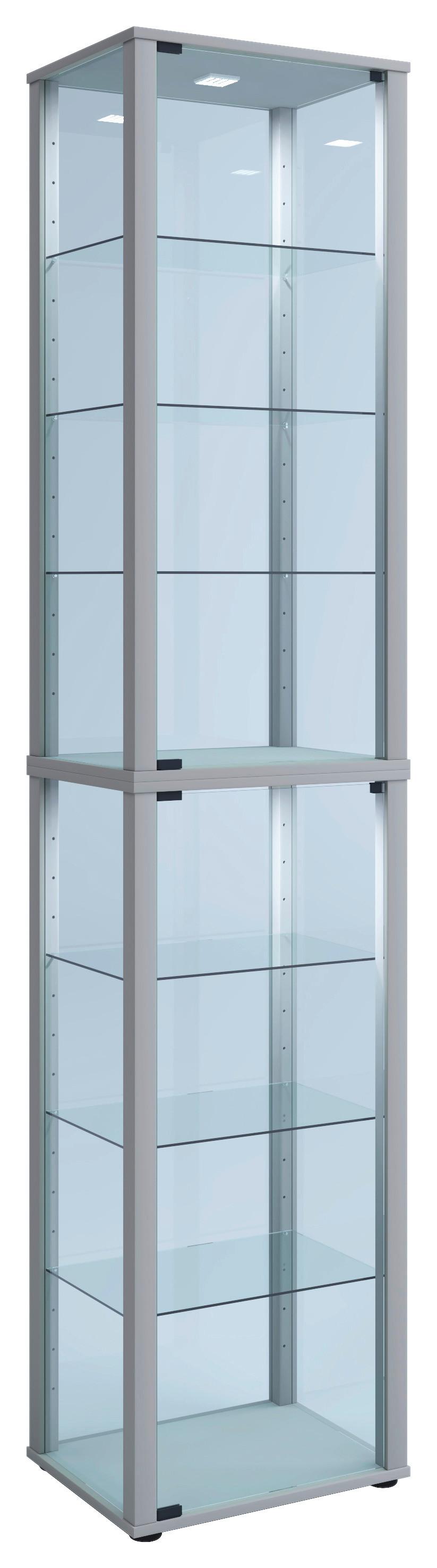 Vitrine Kavisa B: 50 cm Silberfarben