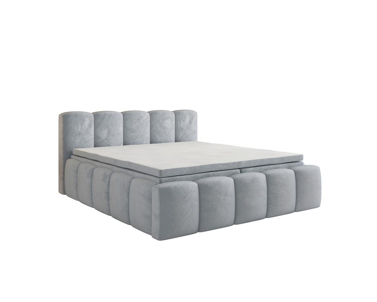 Boxbett Zako Grau LF: 180x200cm - Grau, MODERN, Textil (180/200cm) - MID.YOU