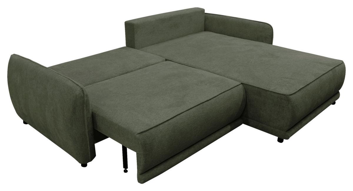 Ecksofa Fresh Grün 264x195 cm - Beige/Schwarz, Design, Textil (264/195cm) - MID.YOU