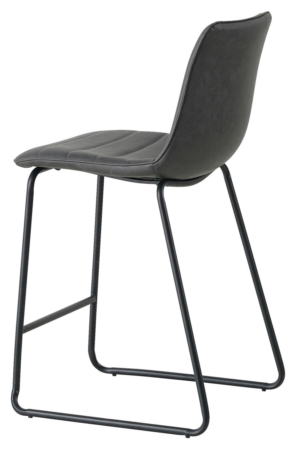 Barhocker-set Milan - Anthrazit/Schwarz, KONVENTIONELL, Kunststoff/Textil (49/98/54,5cm) - MID.YOU