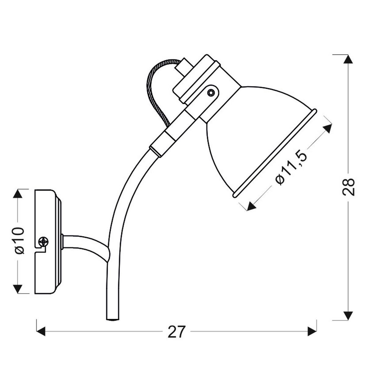 Wandleuchte 91-72122 - Basics, Metall (11.5/27/28cm)