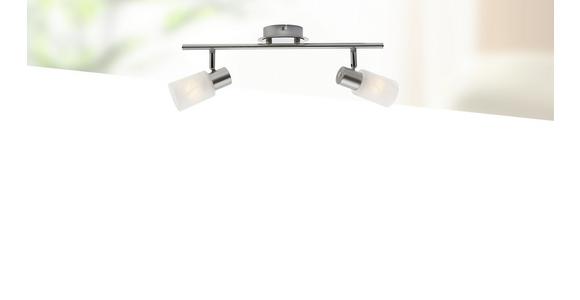 Strahler Elke 2-flammig Verstellbar L: 41,5 Cm - Chromfarben/Weiß, KONVENTIONELL, Glas/Metall (41,5cm) - James Wood