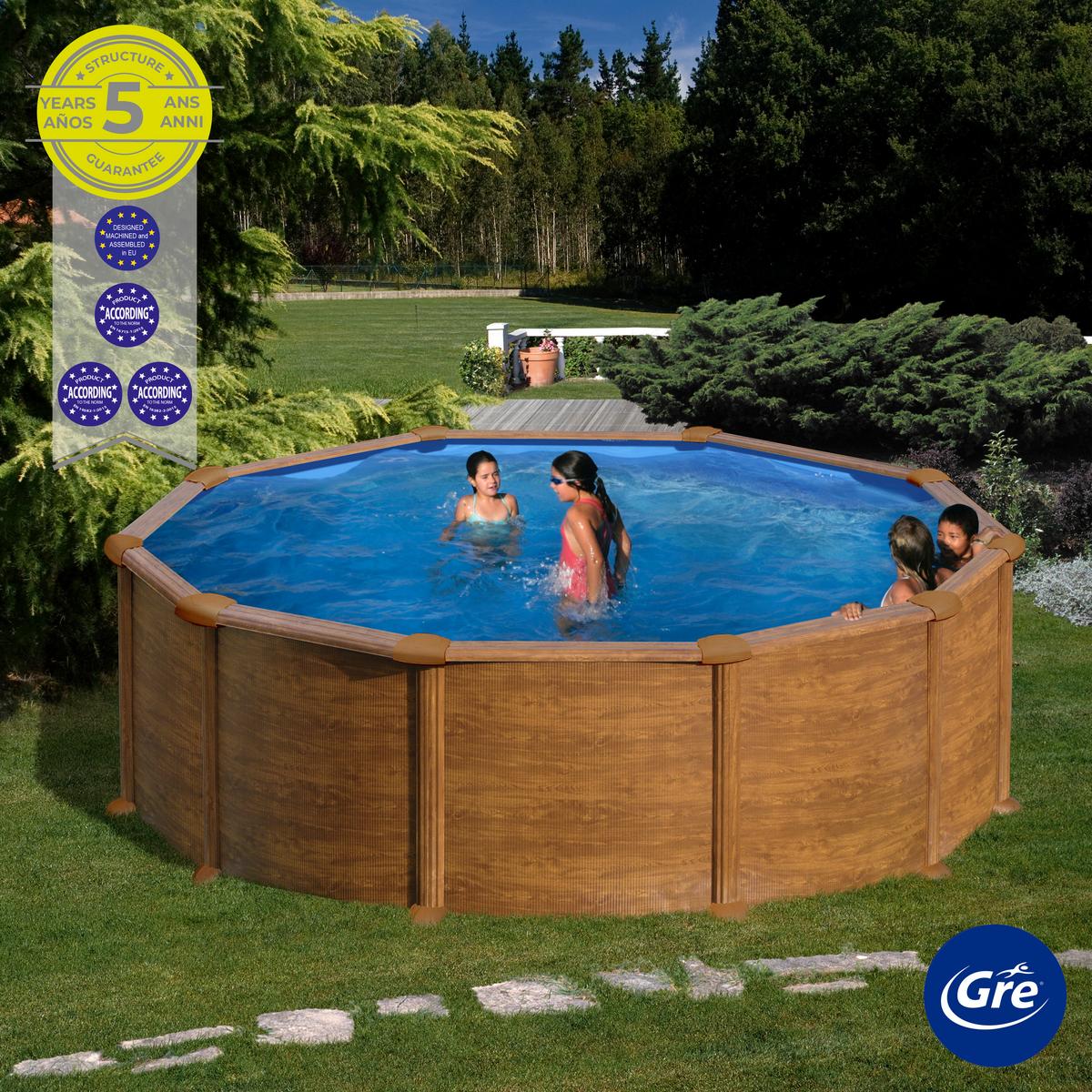 Pool-set Mauritius - Braun, KONVENTIONELL, Metall (460/132cm) - Gre