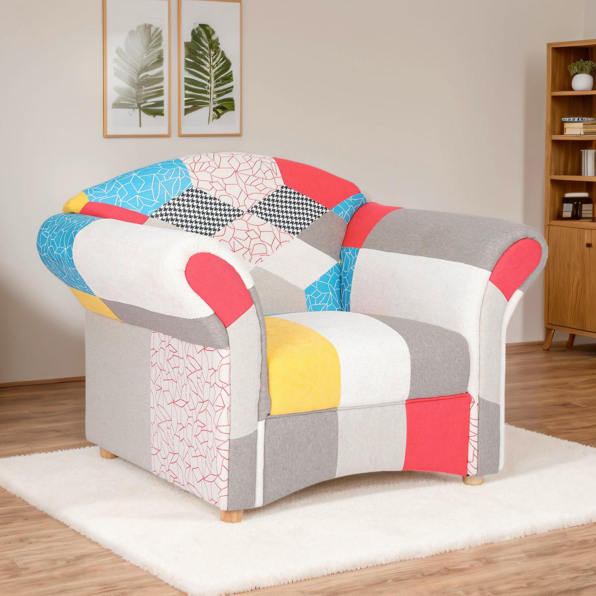 Polstersessel Loretta, Bunt ca. 84x84x110 cm - Basics (84/84/110cm)