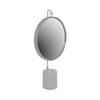 Tischspiegel Eleganca H: 75 Cm Metallrahmen Silberfarben/weiß - Silberfarben/Weiß, LIFESTYLE, Glas/Metall (41/75/14cm) - Kayoom