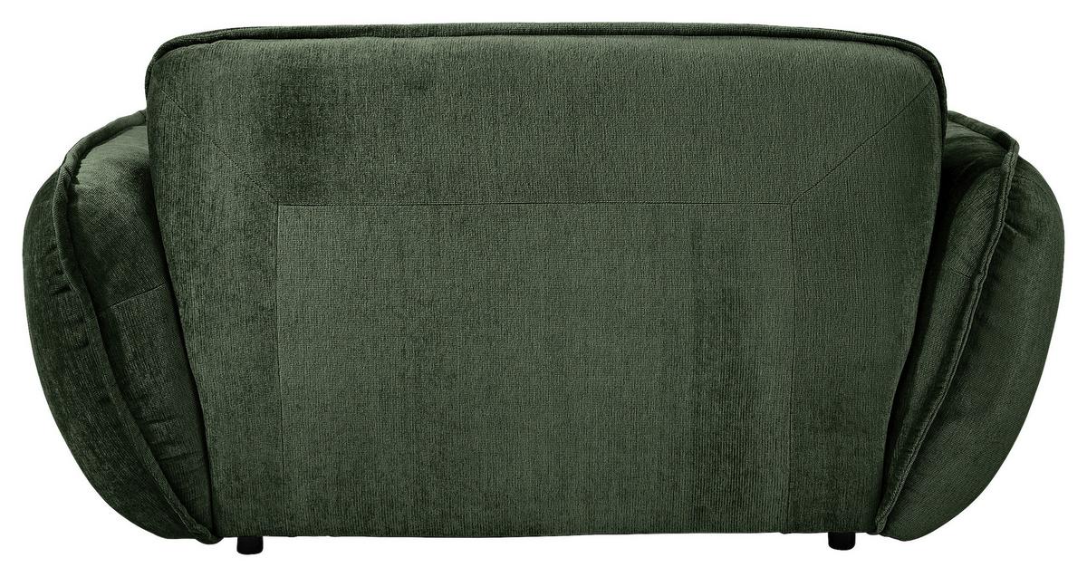 XXL-Sessel Fluffy, Dunkelgrün B: 182 cm - Dunkelgrün/Schwarz, MODERN, Textil (182/87/184cm) - Trendmanufaktur