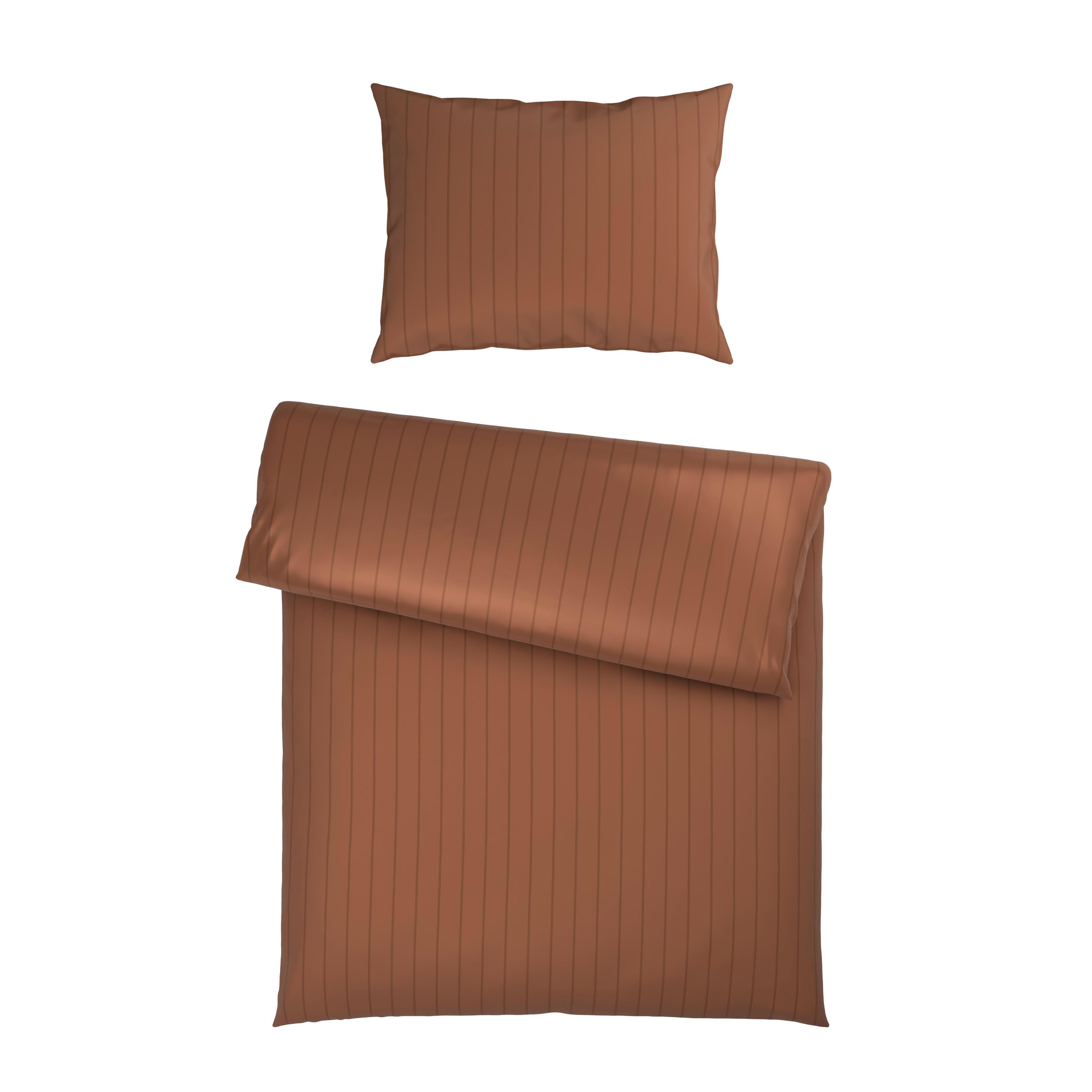 POSTEĽNÁ BIELIZEŇ DOBBY STREIF - mokka, textil (140/200cm) - Mömax