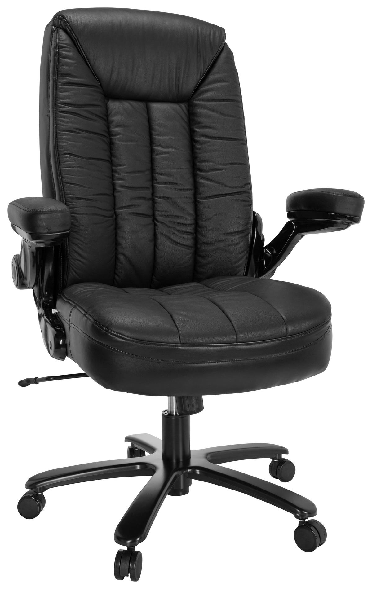 Chefsessel Instructor Iii Schwarz - Schwarz, MODERN, Leder/Kunststoff (85/122/82cm) - MID.YOU