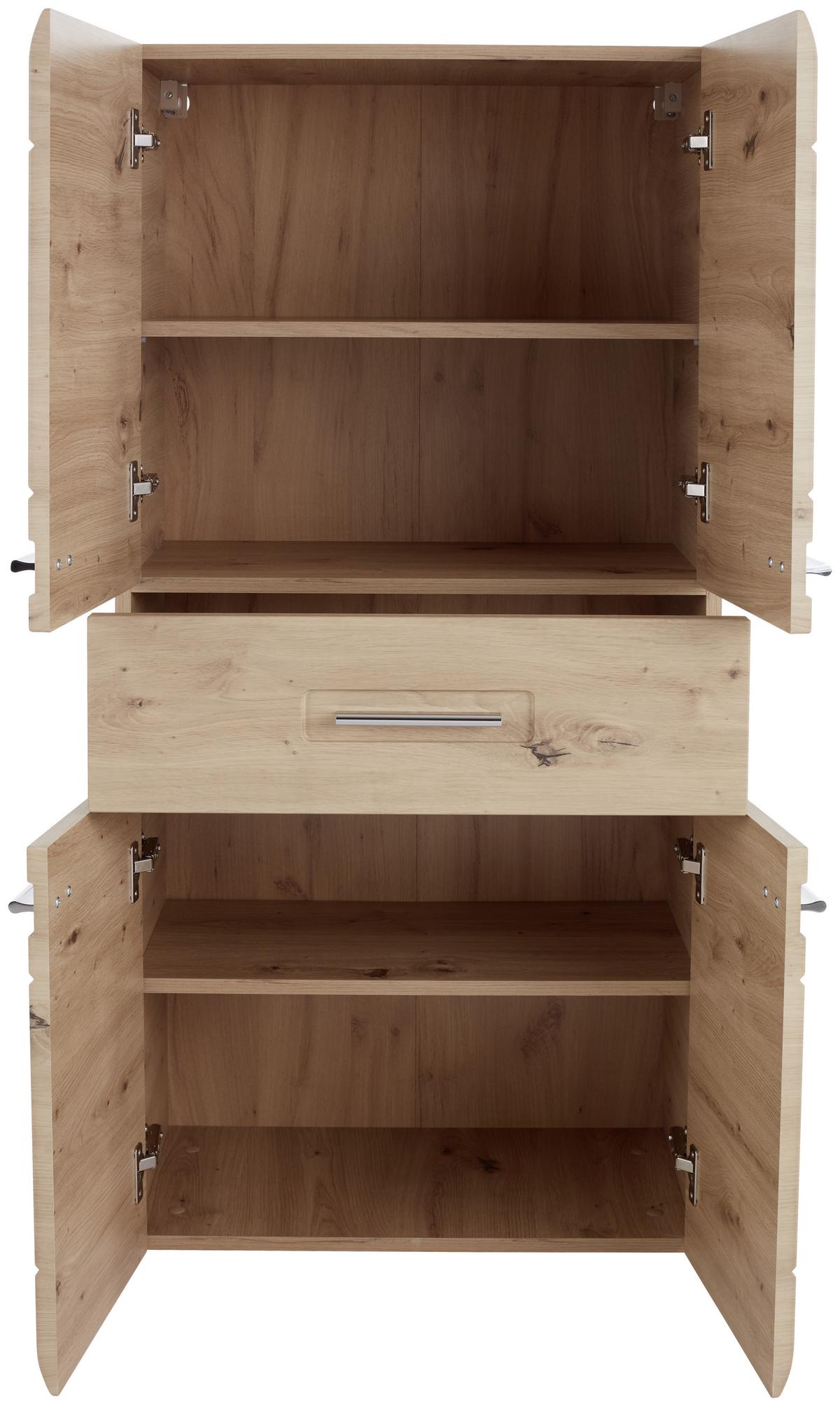 Midischrank Mit Soft-Close Avensis B: 60cm, Eiche Dekor - Eichefarben, MODERN, Holzwerkstoff (60/128,5/33cm) - Luca Bessoni
