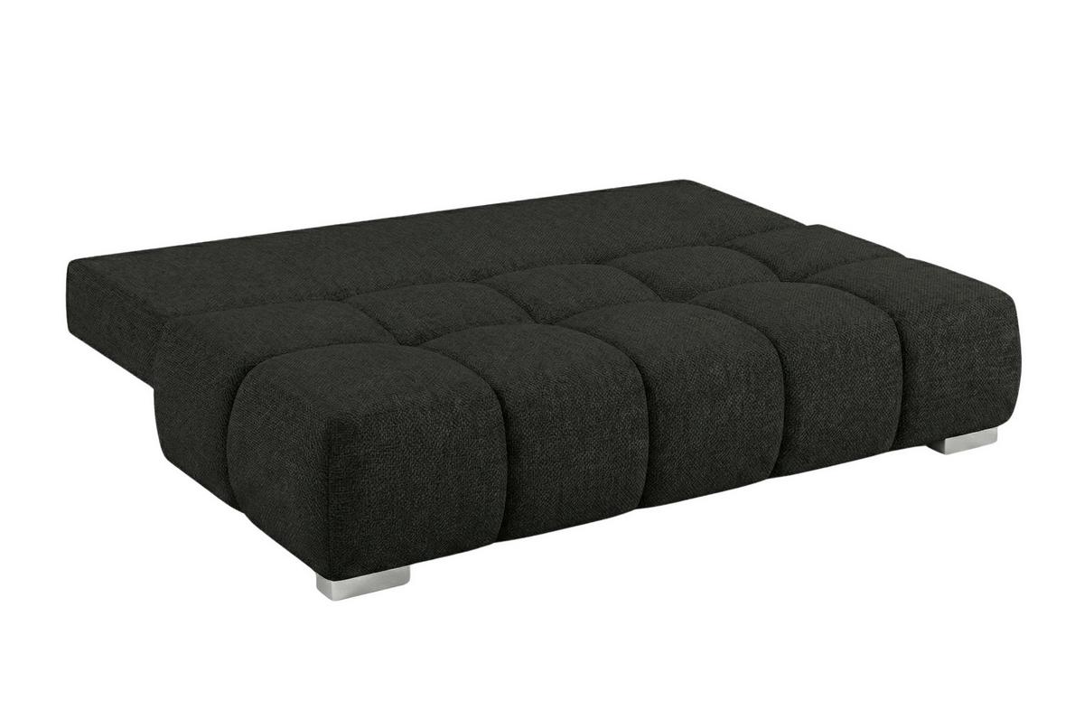 Boxspringová pohovka BUBBLE, čierna - čierna/chrómová, Trend, kompozitné drevo/textil (206/90/105cm) - Luca Bessoni