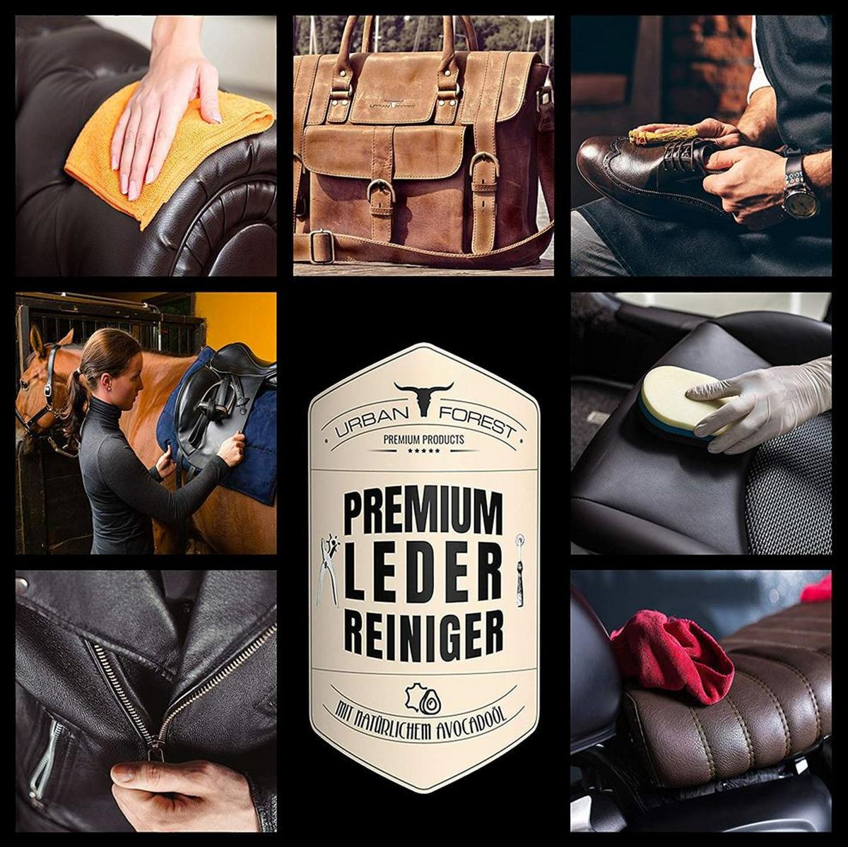 Lederpflege Premium Leder Reiniger - Basics, Kunststoff (500ml) - Urban Forest