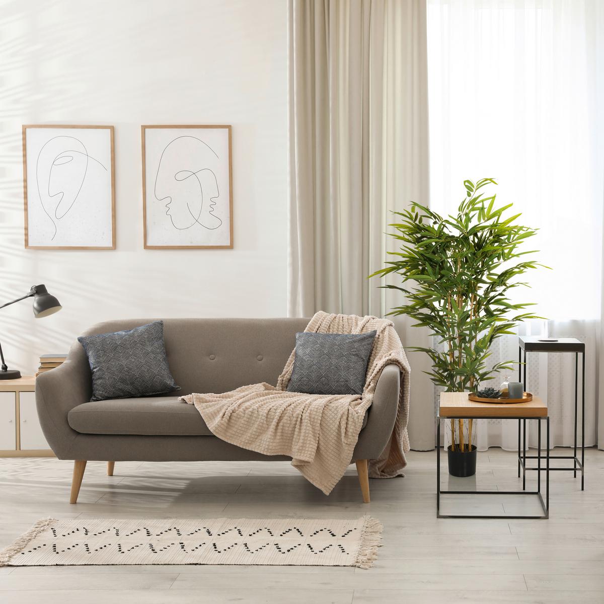 KUNSTPFLANZE Eichefarben/Schwarz/Grün 80 cm - Eichefarben/Schwarz, MODERN, Kunststoff/Textil (80/150/80cm) - MID.YOU