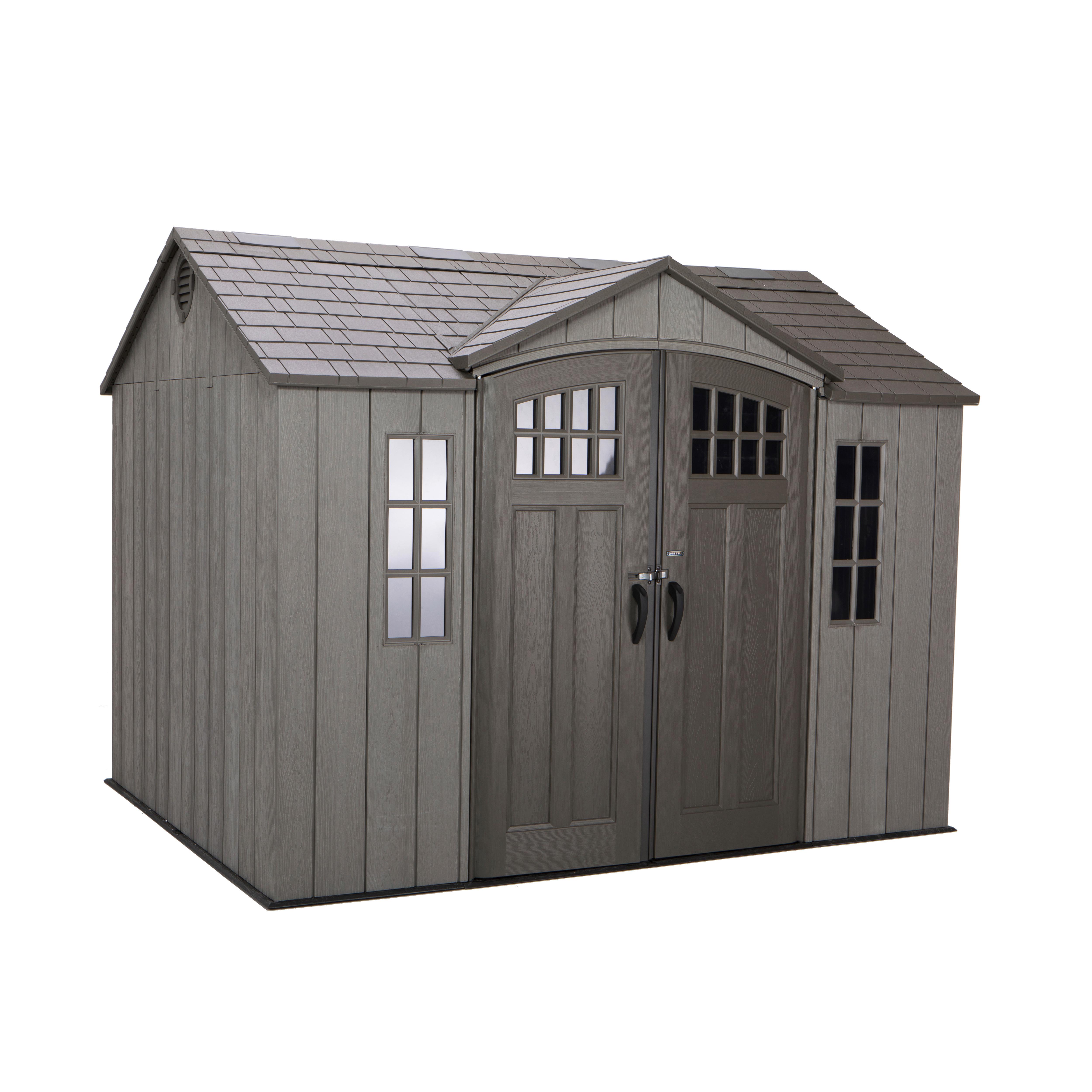 Gerätehaus versperrbar 305x244x244 cm - Dunkelgrau, Basics, Kunststoff (305/244/244cm)