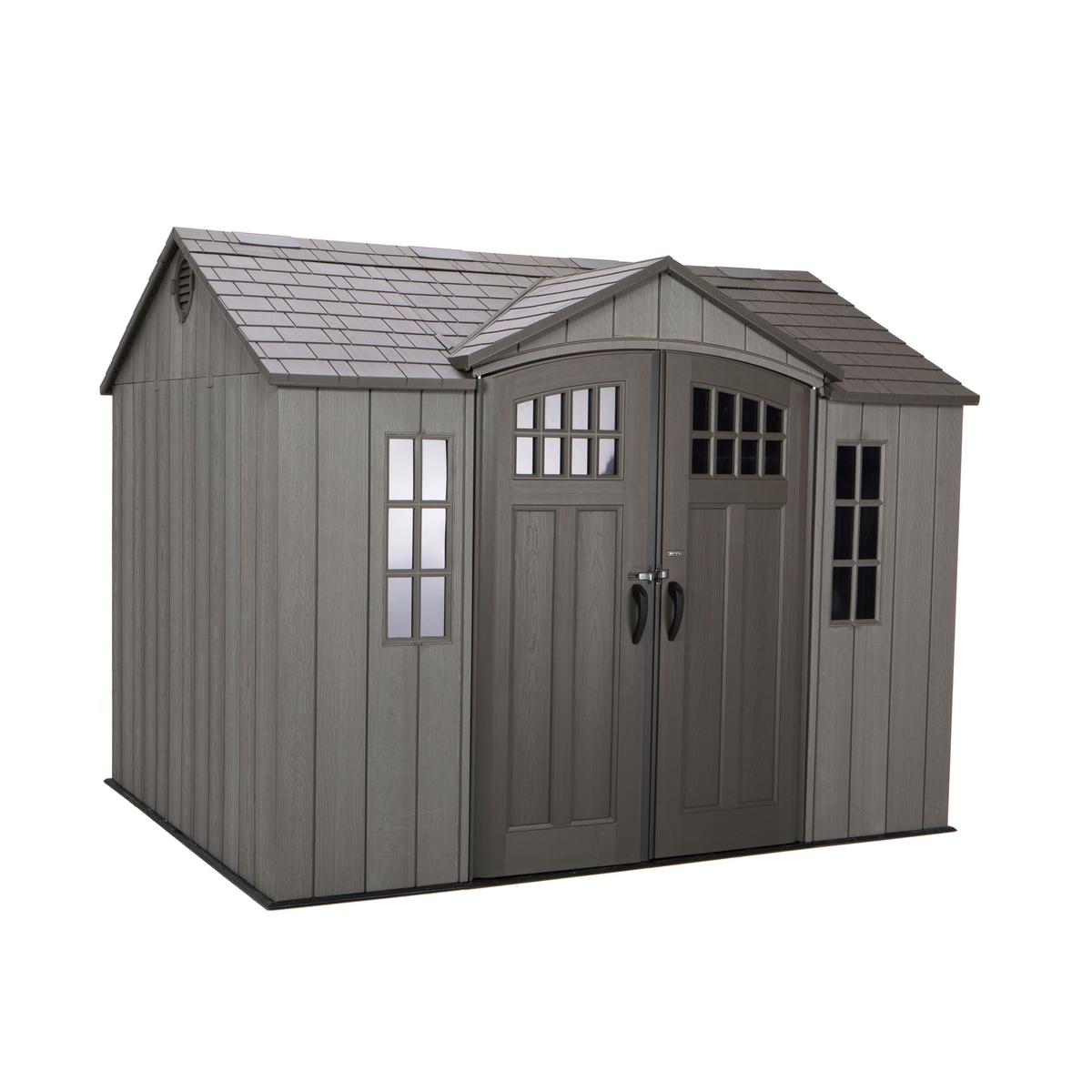 Gerätehaus versperrbar 305x244x244 cm - Dunkelgrau, Basics, Kunststoff (305/244/244cm)