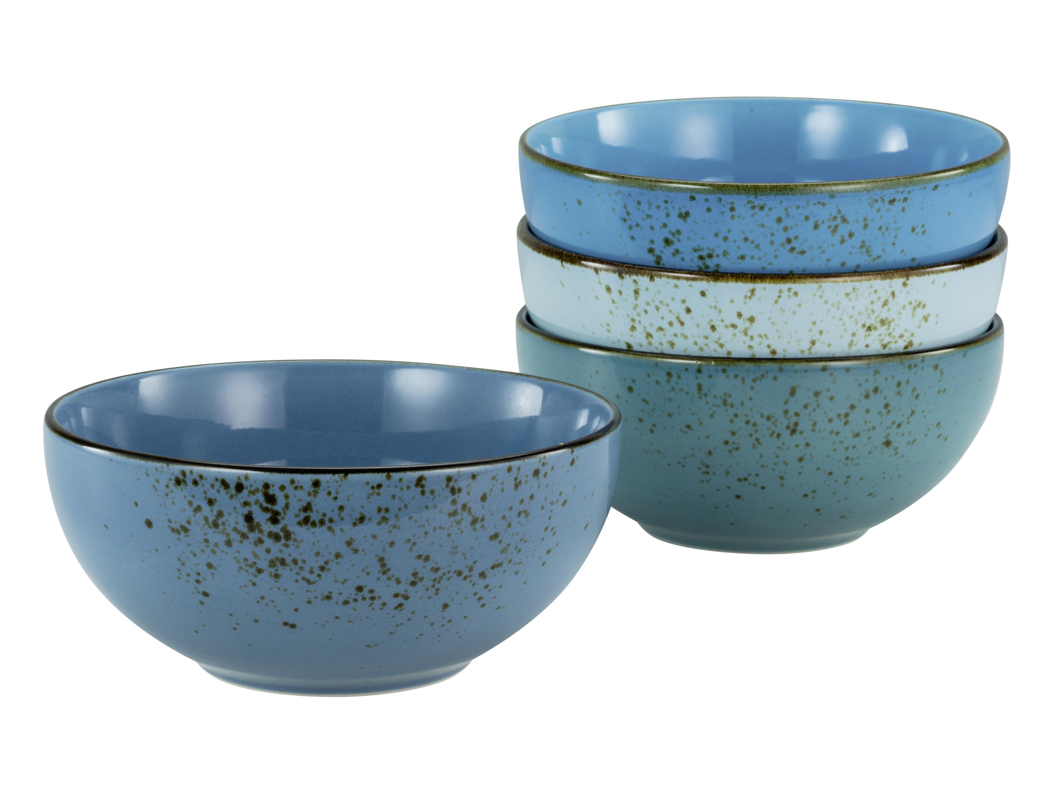 Keramik: Steinzeug • 4 Farben • spülmaschinengeeignet • 4-teilig,D/H:ca. 16,5/5,5cm • mirkowellengeeignet