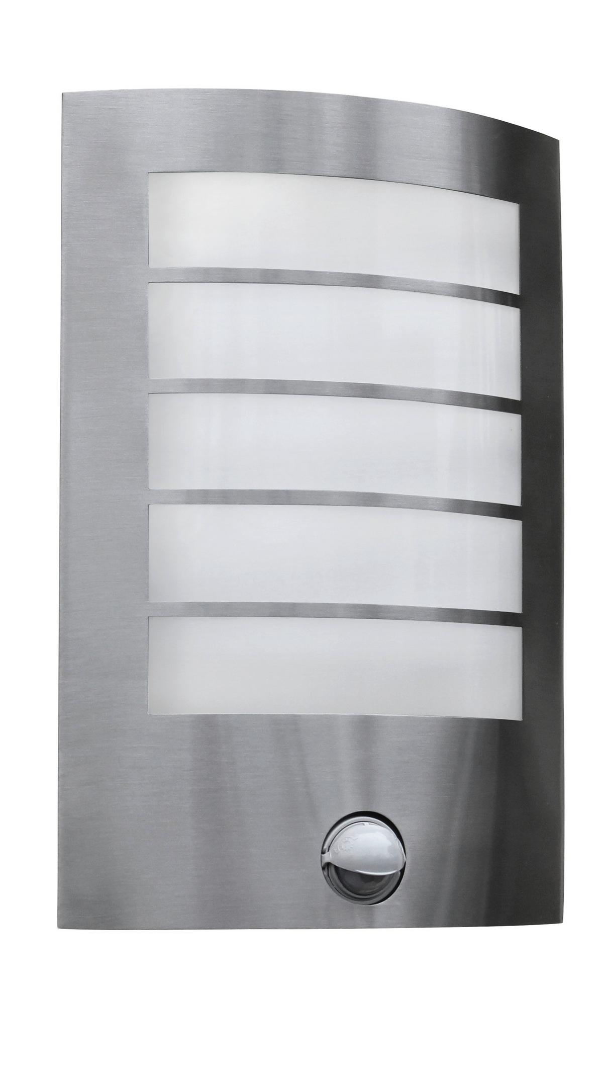 Außenwandleuchte 8,5 Watt Edelstahl, Wandmontage - Edelstahlfarben, Basics, Metall (17,6/25,4/7,9cm)