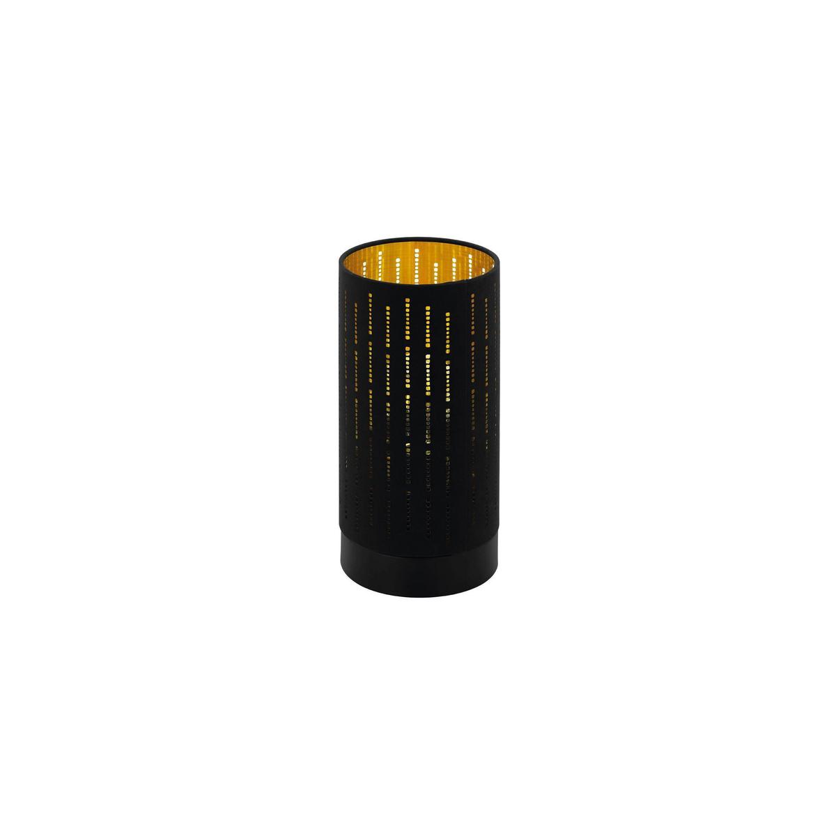 Tischleuchte 98314* Varillas - Goldfarben/Schwarz, Design, Textil/Metall (12/25,5cm) - Eglo