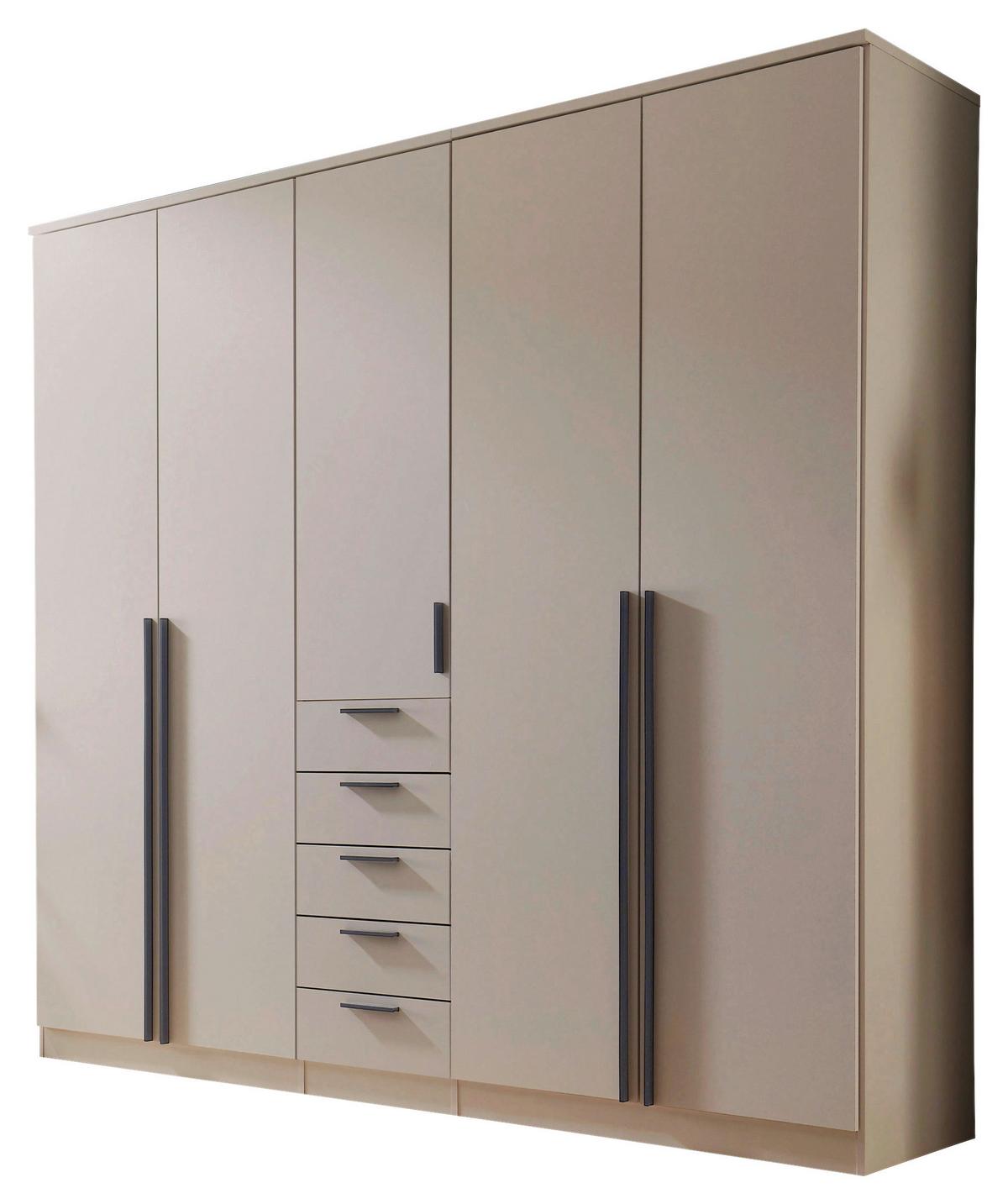Kleiderschrank Arnis Kaschmir Dekor, Grau, B: 225cm - Kaschmir, KONVENTIONELL, Holzwerkstoff (225/210/52cm) - James Wood