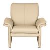 Sessel Comodo Echtleder Beige B: 93 cm - Beige/Silberfarben, Design, Leder (93/90/88cm) - Livetastic