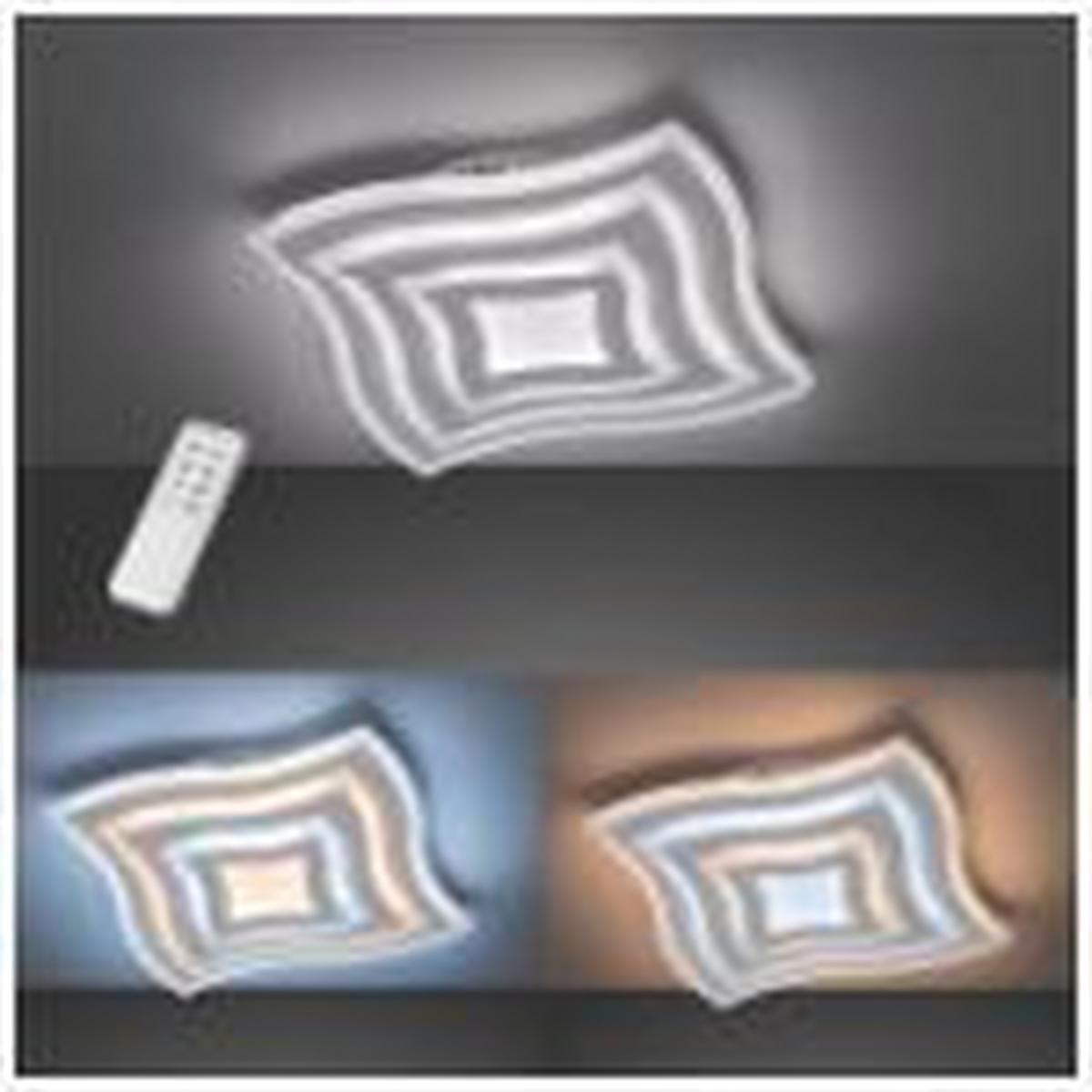 LED-Deckenleuchte 20486 Gorden - Weiß, Trend, Kunststoff/Metall (43/43/6cm) - Fischer & Honsel