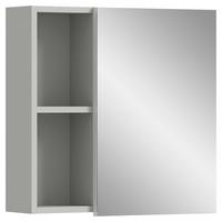 Spiegelschrank Copa 1-Türig B: 55 cm - Grau, MODERN, Glas/Holzwerkstoff (55/55/17cm) - MID.YOU