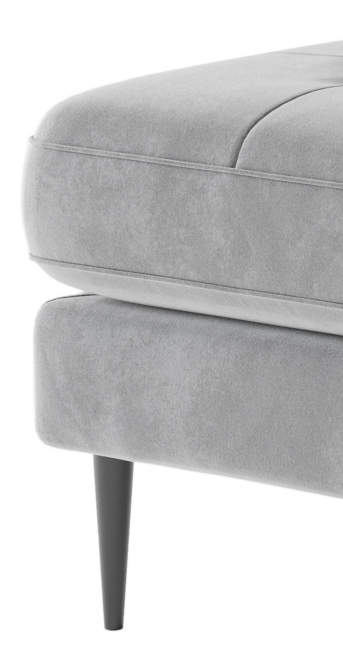 Ecksofa Scott - Edelstahlfarben/Anthrazit, Design, Textil (259/205cm) - Livetastic