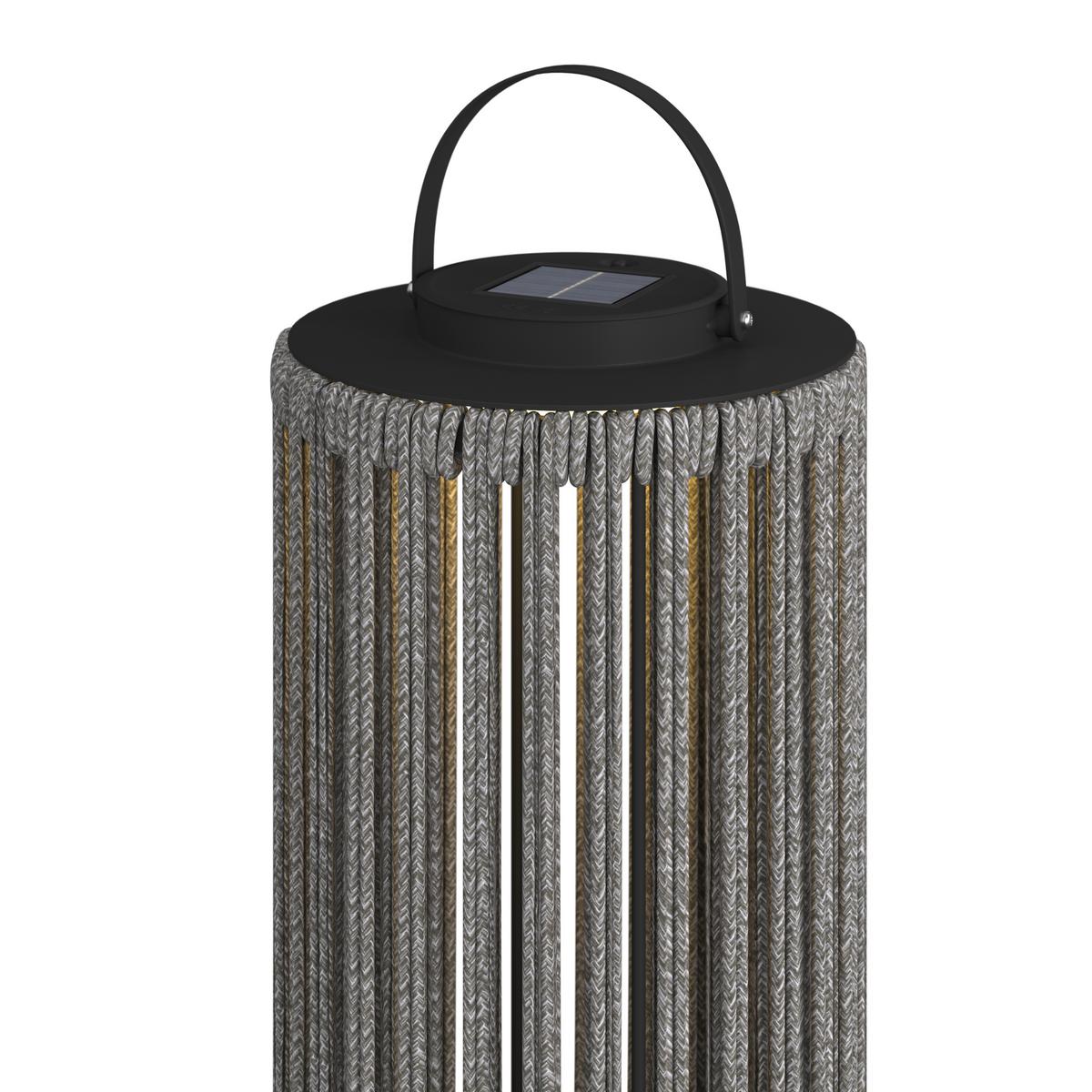 SOLÁRNE SVIETIDLO MADONNA - čierna/tmavosivá, Modern, kov/textil (22/54/22cm) - Bessagi Garden