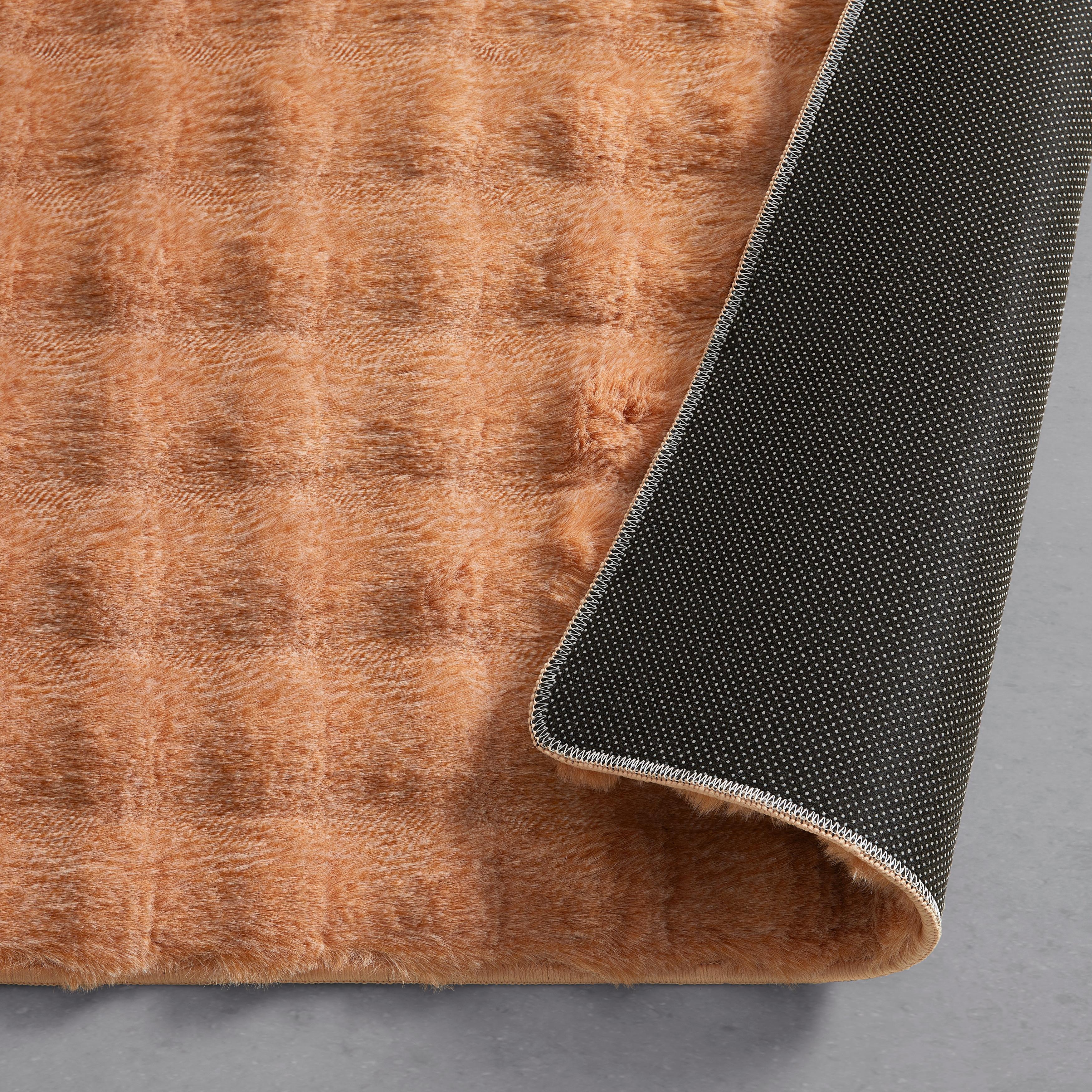 UMELÁ KOŽUŠINA BUBBLE 2 - oranžová, Modern, textil (120/170cm) - Mömax
