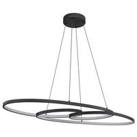 Led Függőlámpa 67177-40 Spira - fekete/fehér, Design, műanyag/fém (100/36/122cm) - Globo