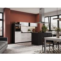 Küchenzeile Premium mit Geräte 280 cm Grau/Weiß + Kochinsel - Weiß/Grau, Basics, Holzwerkstoff (280/160cm) - Respekta