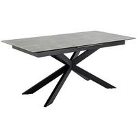 ESSTISCH IRWINE H000023566 - Schwarz/Grau, Design, Glas/Keramik (168-210/90/76cm) - MID.YOU