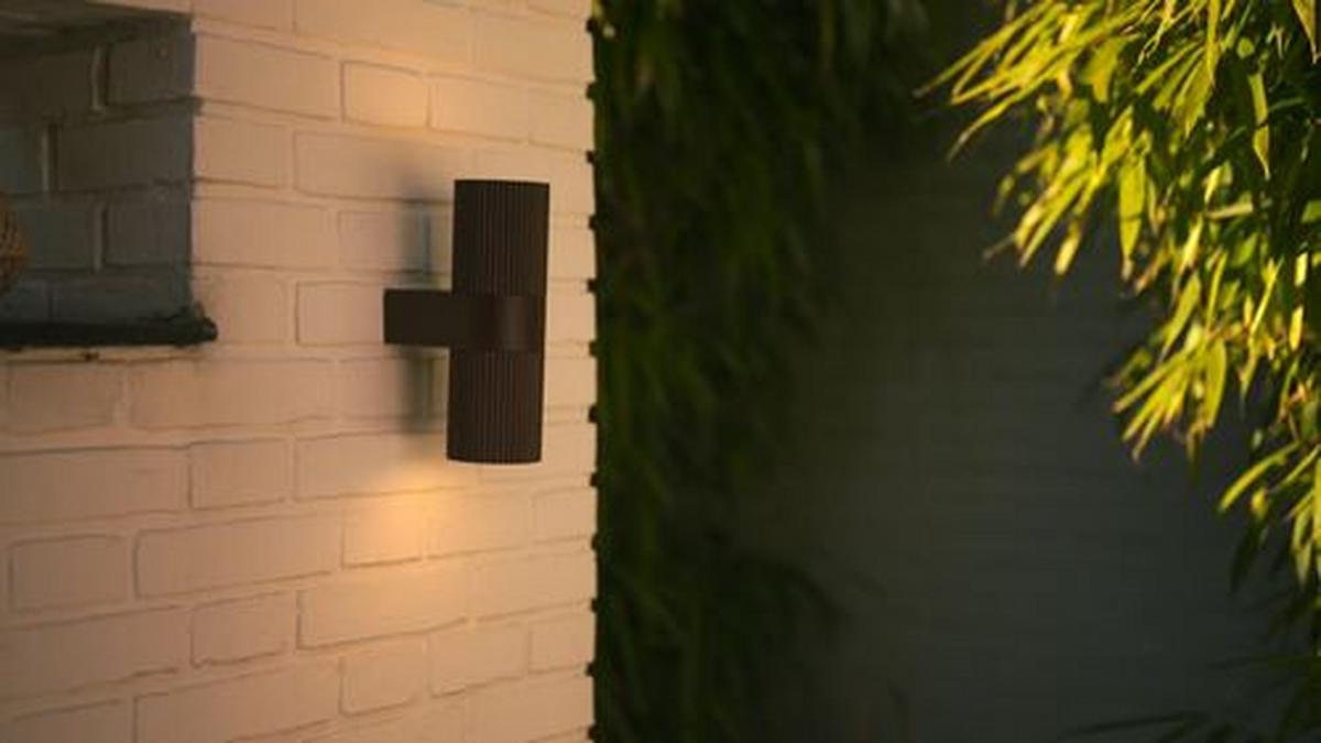 Außenwandleuchte Kyklop Ripple Schwarz B: 14 Cm - Schwarz, Design, Metall (14cm) - Nordlux