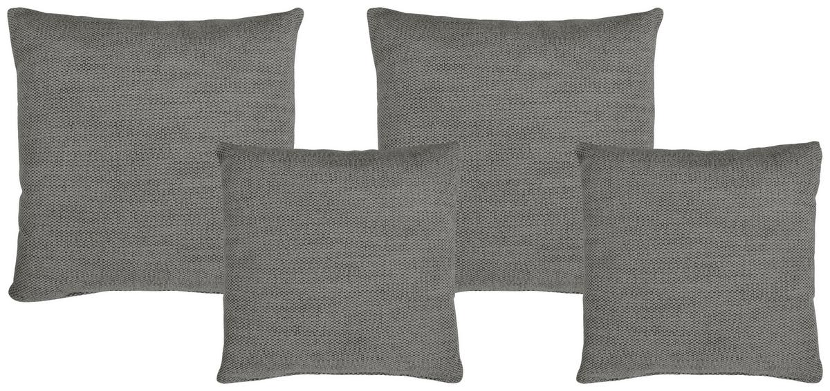 Zierkissenset Vouge Grau, 4 Stück, B: 42 Cm - Grau, KONVENTIONELL, Textil (42/53/42/53cm) - Livetastic