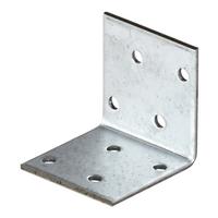 Winkelverbinder BxL: 40x40 mm Alufarben, aus Stahl Verzinkt - Alufarben, KONVENTIONELL, Metall (4/4cm)