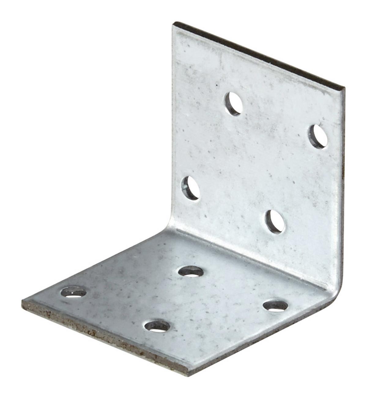 Winkelverbinder BxL: 40x40 mm Alufarben, aus Stahl Verzinkt - Alufarben, KONVENTIONELL, Metall (4/4cm)