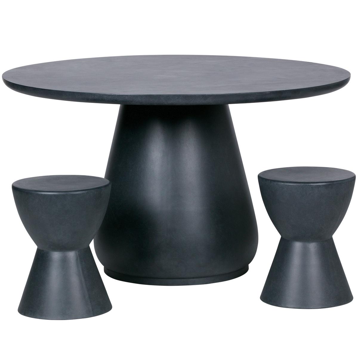 Hocker Dover Schwarz B: 35 cm - Schwarz, Design, Glas/Keramik (35/45/35cm) - Livetastic