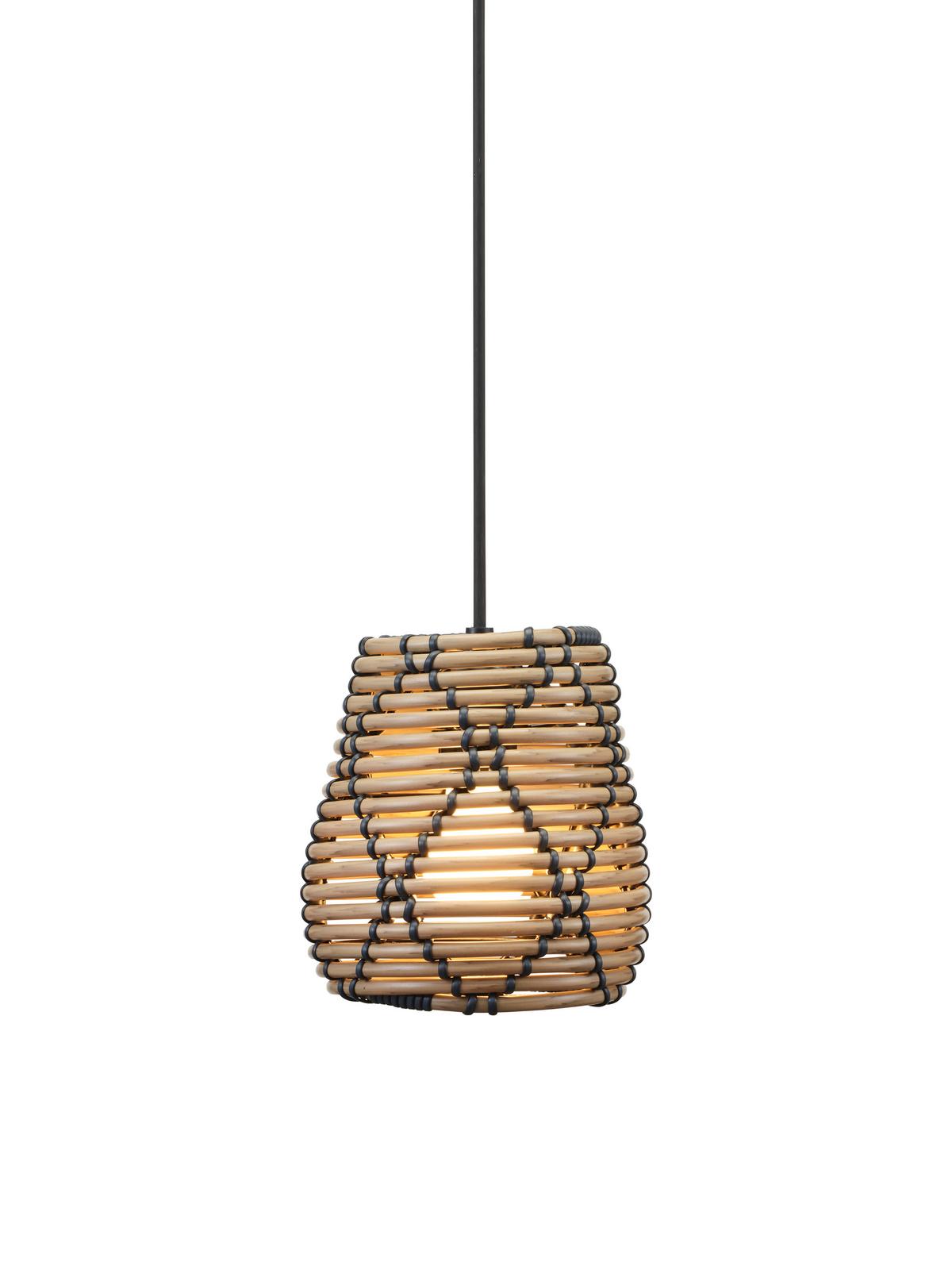 Außenhängeleuchte 8018-2503 - Schwarz, Natur, Kunststoff (18/25cm)