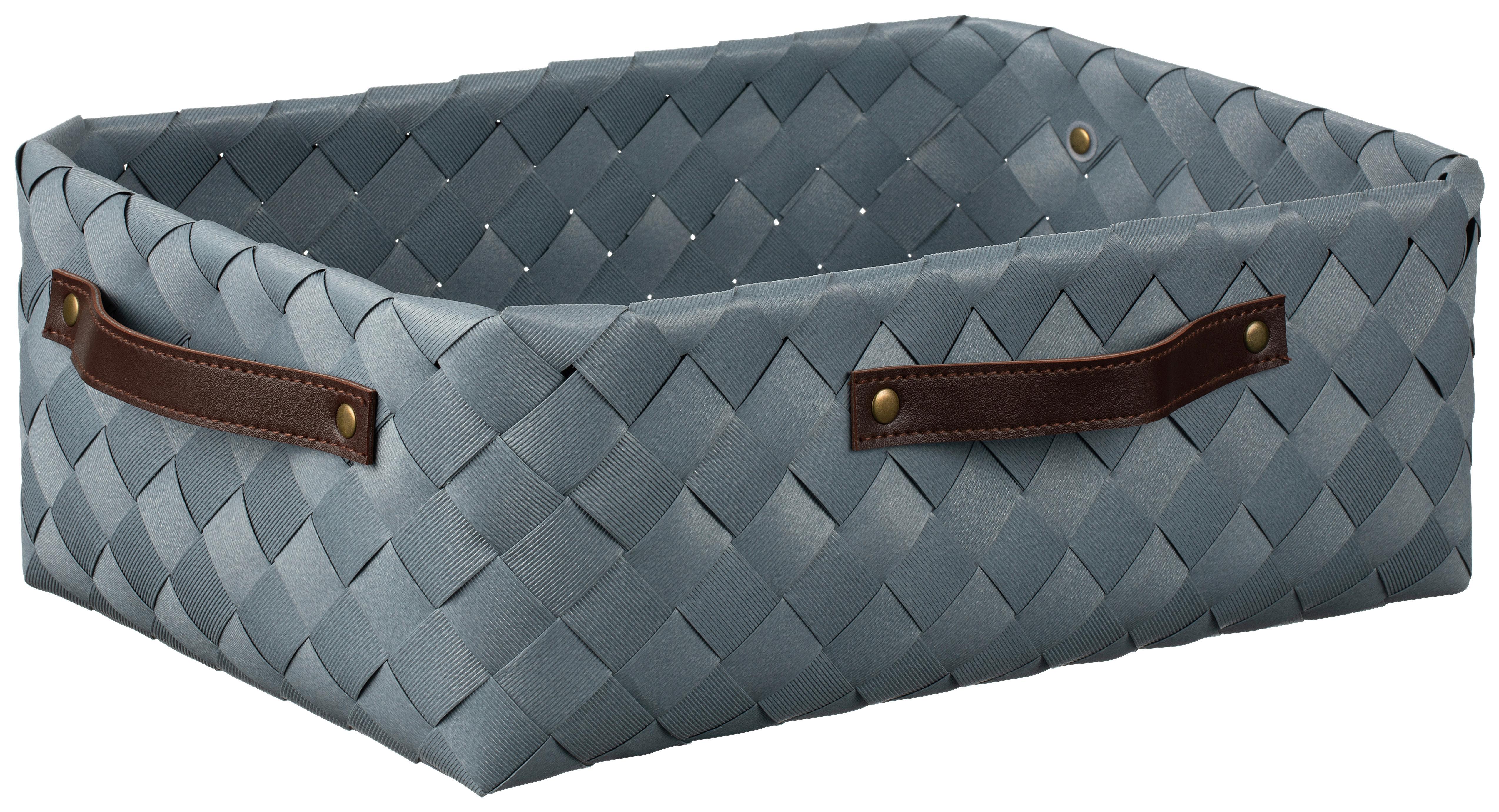 Aufbewahrungsbox Julius - Blau/Braun, KONVENTIONELL, Kunststoff (36/26/13cm) - James Wood