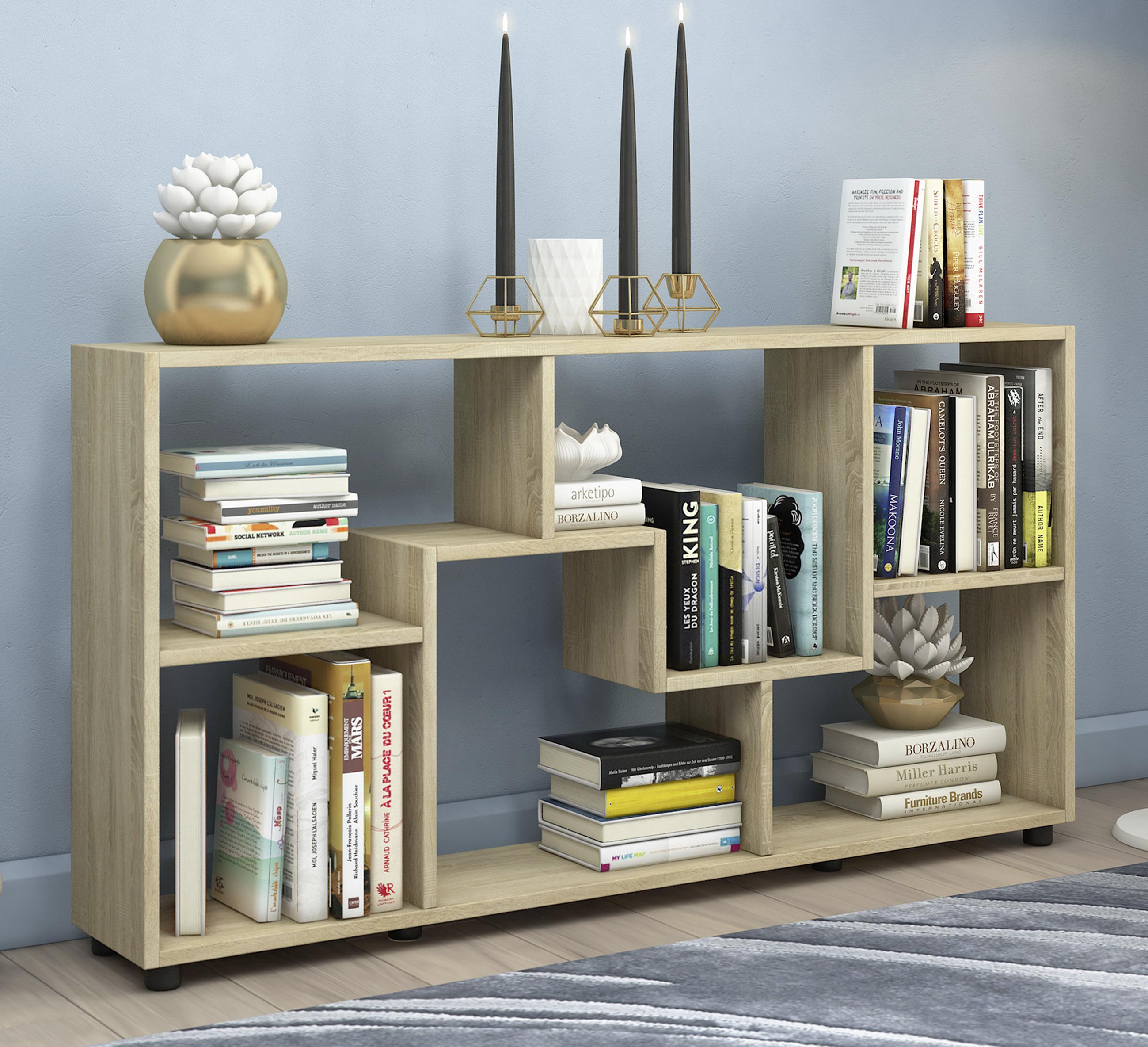 MID.YOU Regal Pintal B: 117 cm Honig Eiche Dekor