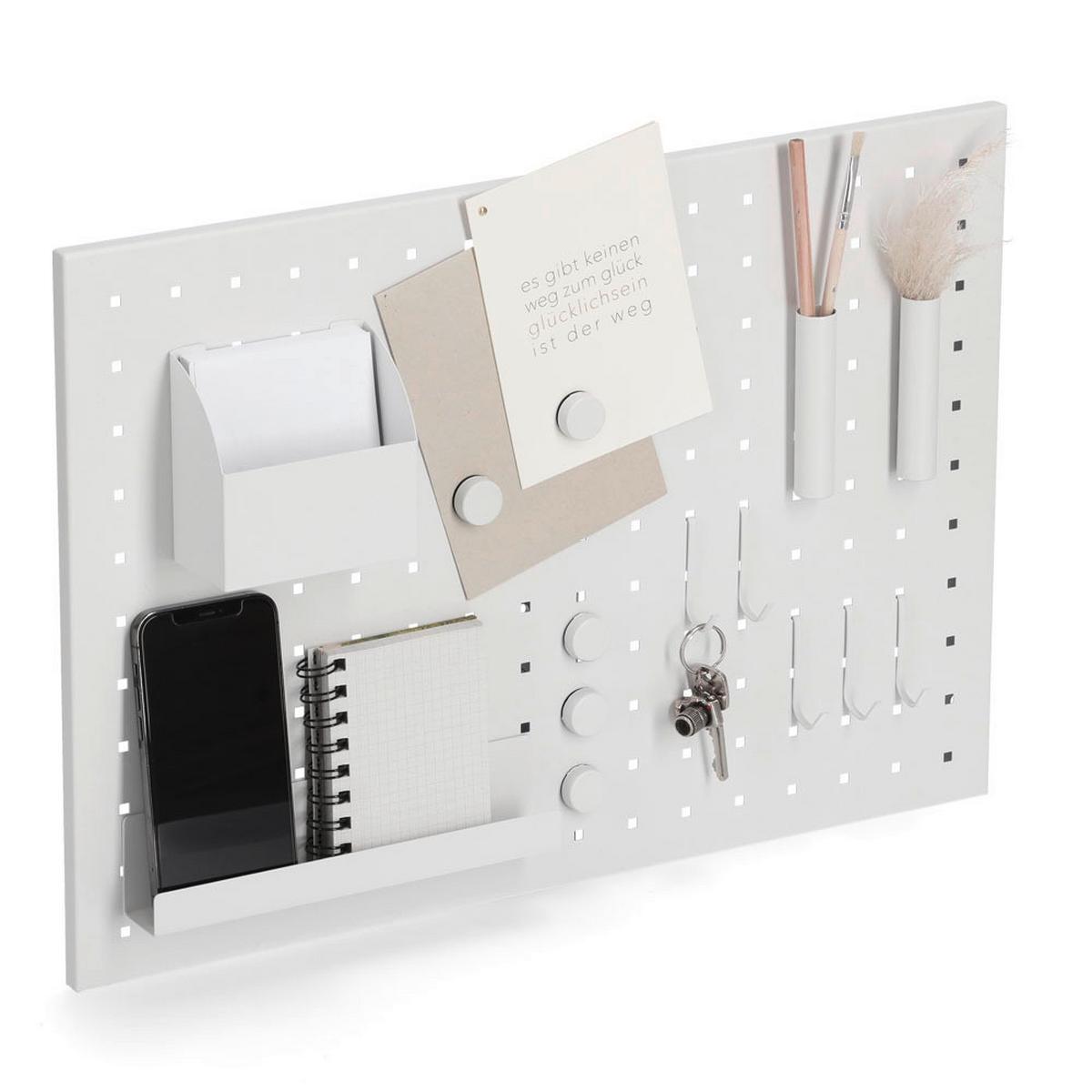 Homeboard weiß 50x35 cm - Weiß, Basics, Metall (50/35/1cm) - Zeller Present
