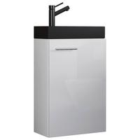 Waschtischkombi Slito Bl - Schwarz/Weiß, MODERN, Keramik/Holzwerkstoff (40,5cm) - MID.YOU