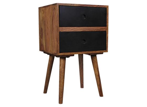 Nachtkästchen Repa B: ca. 40 cm - Sheeshamfarben/Schwarz, Design, Holz (40/67/35cm) - Livetastic Nachtkästchen Repa B: ca. 40 cm - Sheeshamfarben/Schwarz, Design, Holz (40/67/35cm) - Livetastic