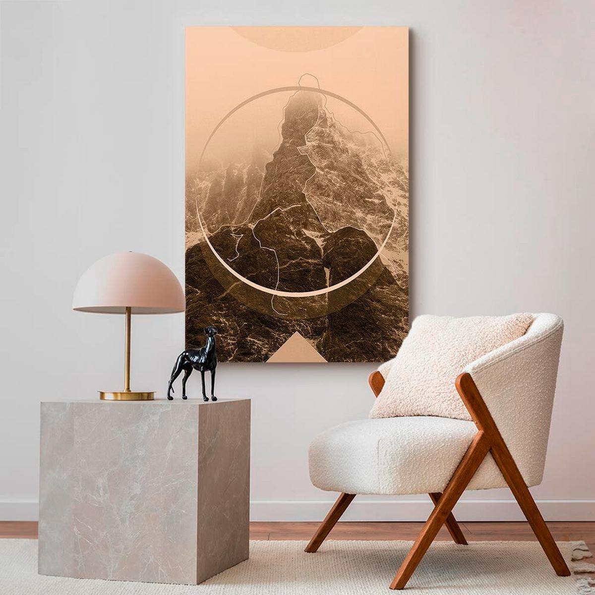 Leinwandbild Beige Hellbraun B: 40 cm - Hellbraun/Beige, Basics, Holzwerkstoff/Textil (40/60/1.2cm) - artgeist