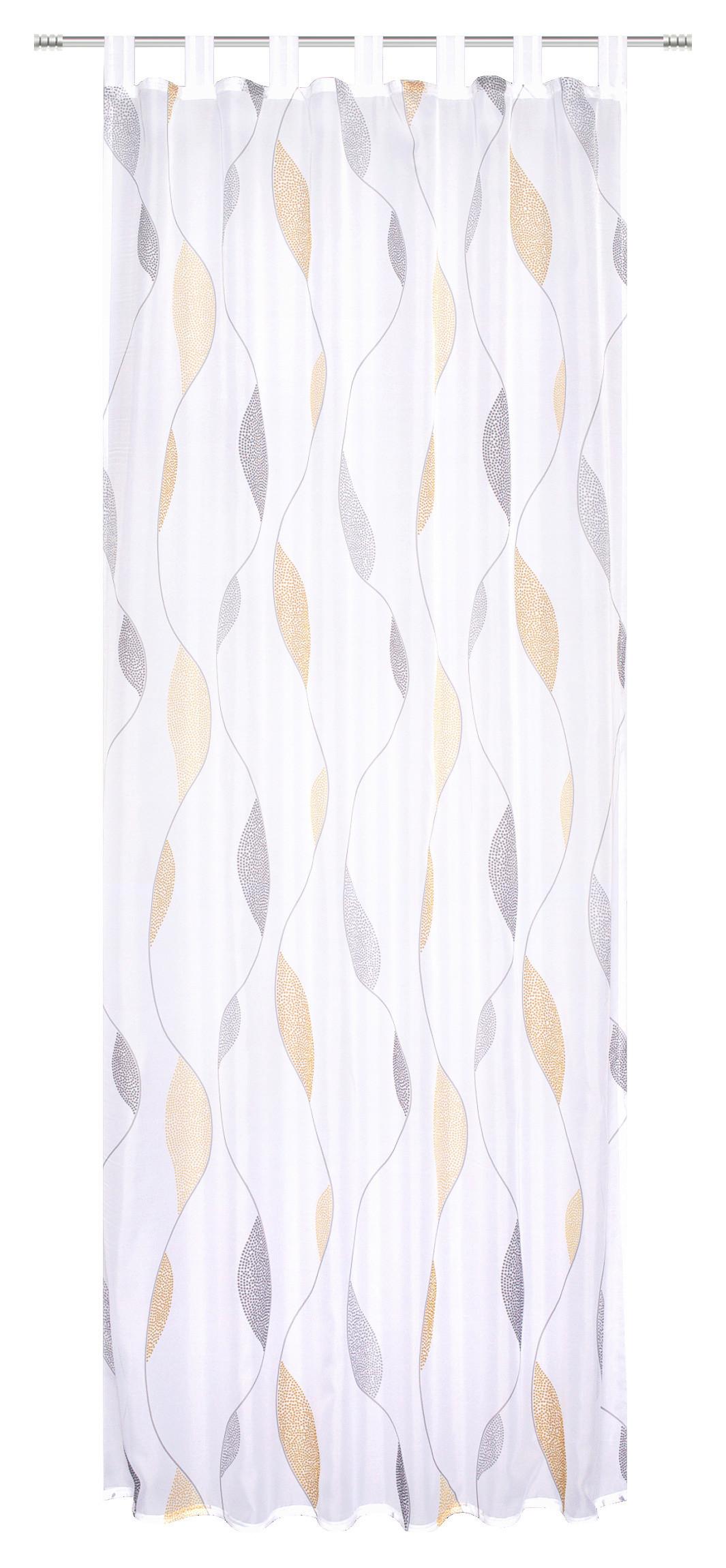 Kombinált Függöny Paolo - Sárga/Fehér, modern, Textil (140/255cm) - Luca Bessoni