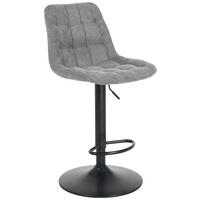 Barová stolička výškovo nastaviteľná - čierna/sivá, Modern, kov/drevo (46/94-114/55cm) - Mömax